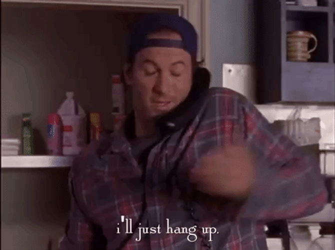Gilmore Girls Luke Dane I'll Just Hang Up Phone GIF