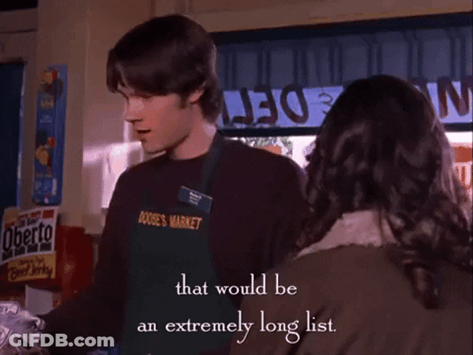 Gilmore Girls Netflix Extremely Long List GIF