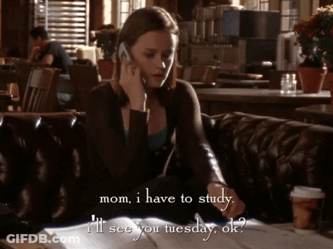 Gilmore Girls Rory I Have To Study Mom GIF