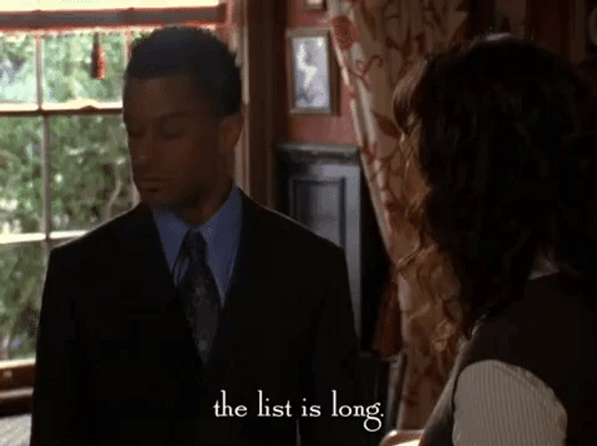 Gilmore Girls The List Is Long GIF