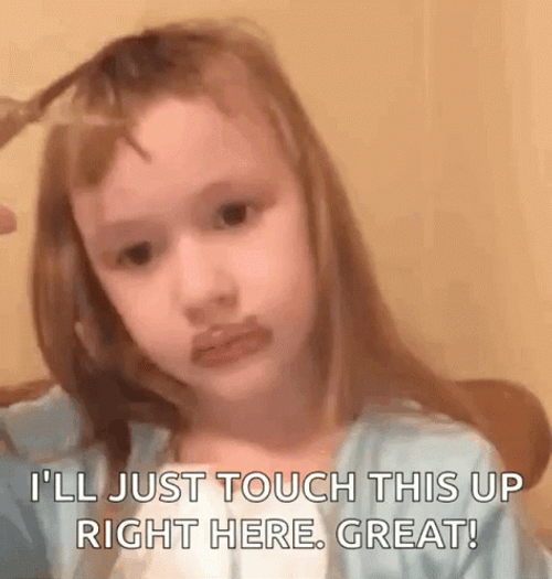 Gilr DIY Failed Haircut GIF