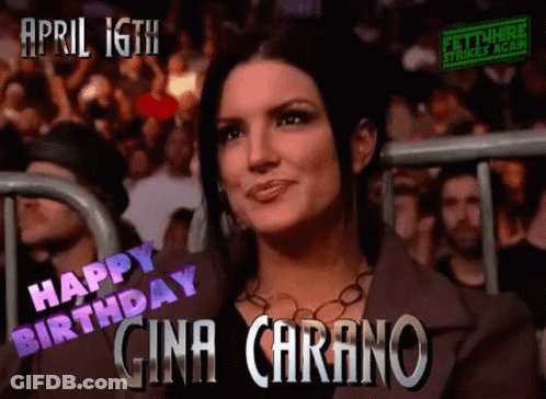 Gina Carano Celebrating Birthday GIF