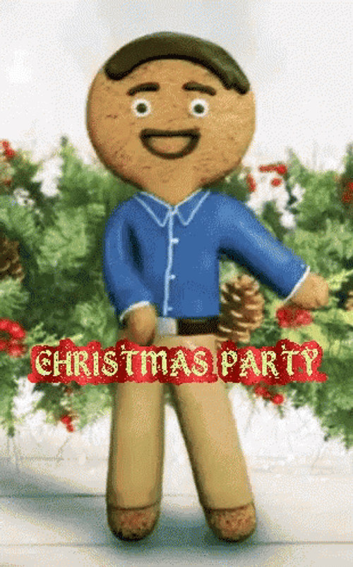 Gingerbread Christmas Party Dance GIF