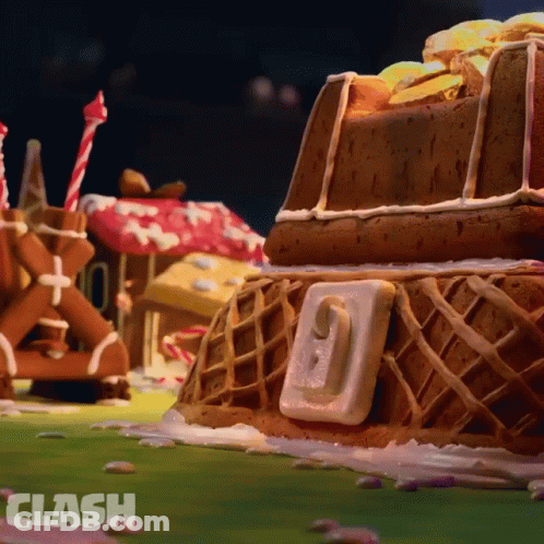 Gingerbread House Clash GIF