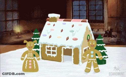 Gingerbread House With Gingerbread Men GIF