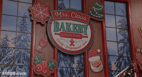 Gingerbread House With Green Door GIF