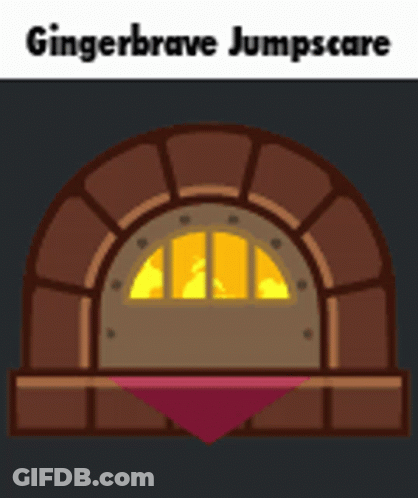 Gingerbread Jump Scare Oven GIF