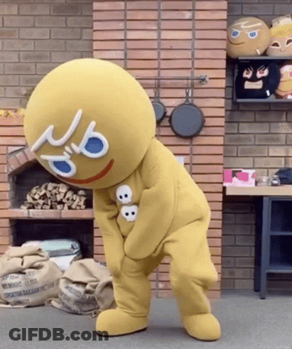 Gingerbread Man Costume Standing GIF
