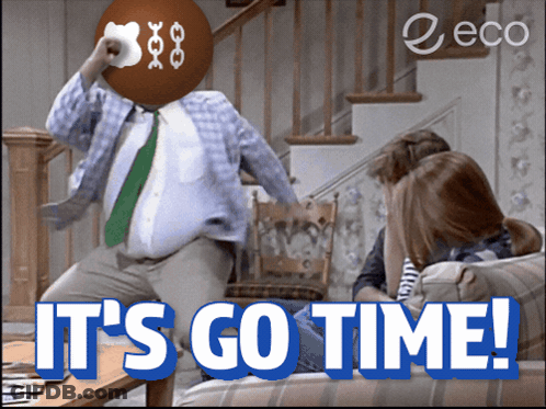Gingerbread Man Head Man Says Its Go Time GIF
