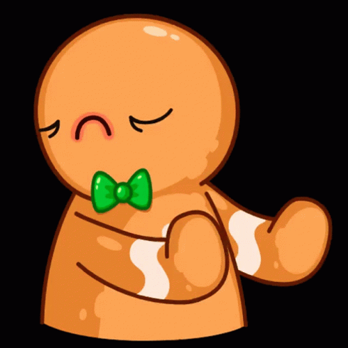 Gingerbread Man Shaking Head GIF