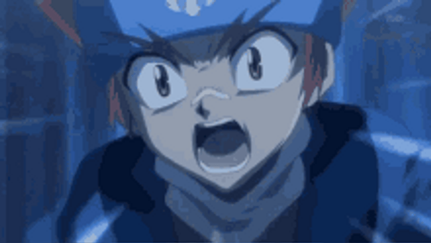 Gingka Hagane Feeling Tensed Beyblade GIF