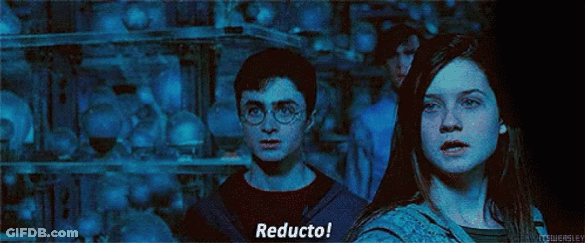 Ginny Weasley Casting Reducto Spell GIF