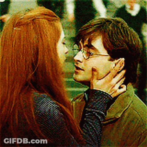 Ginny Weasley Kissing Harry Potter GIF