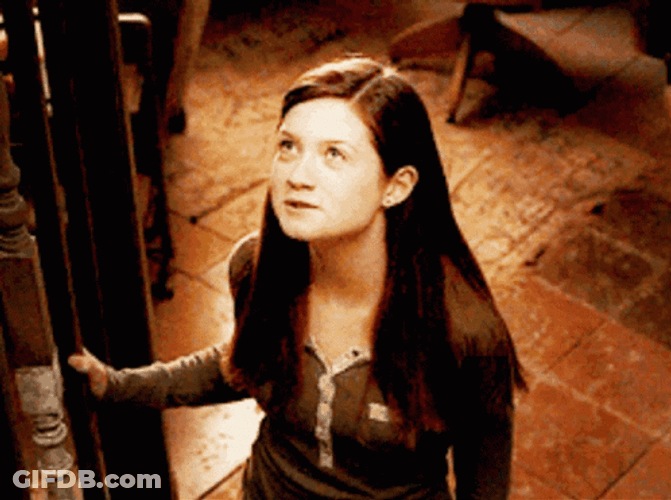 Ginny Weasley Looking Upward GIF