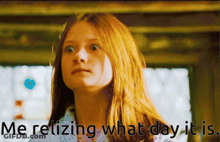 Ginny Weasley Me Realizing What Day It Is GIF
