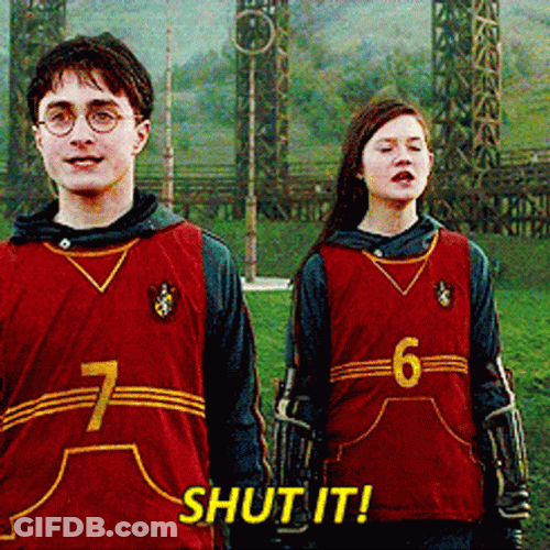 Ginny Weasley Shut It Harry Potter GIF