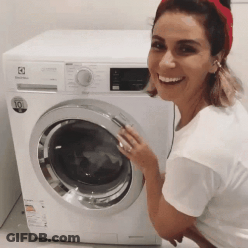 Giovanna Antonelli Doing Laundry GIF