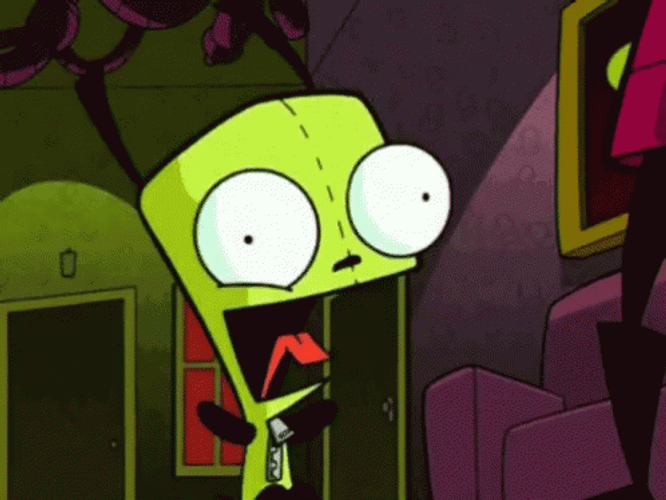 Gir Invader Zim Laughing GIF