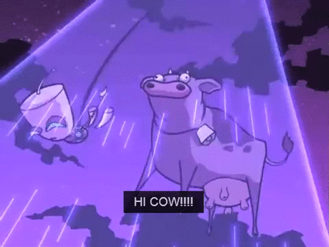 Gir Robot Hi Cow GIF