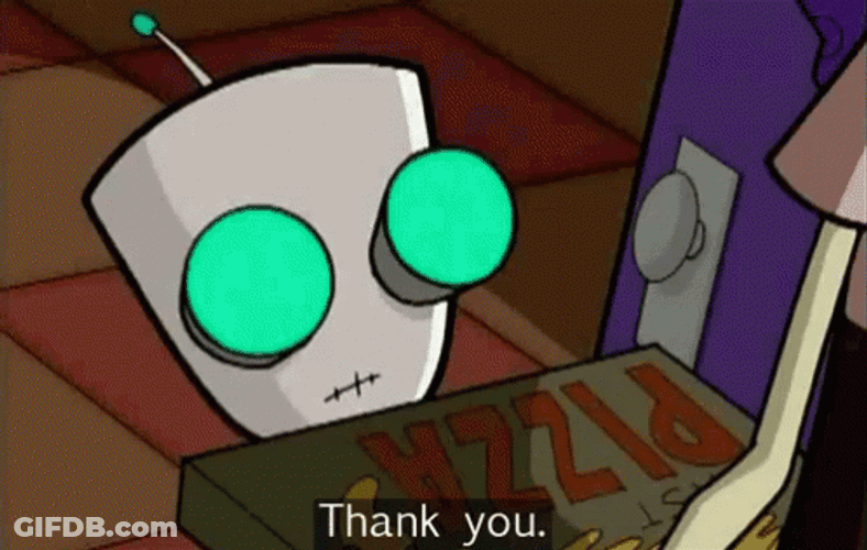 Gir Robot Love Pizza GIF