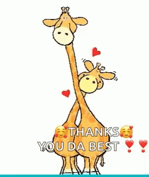 Giraffe Love Thanks You Da Best GIF