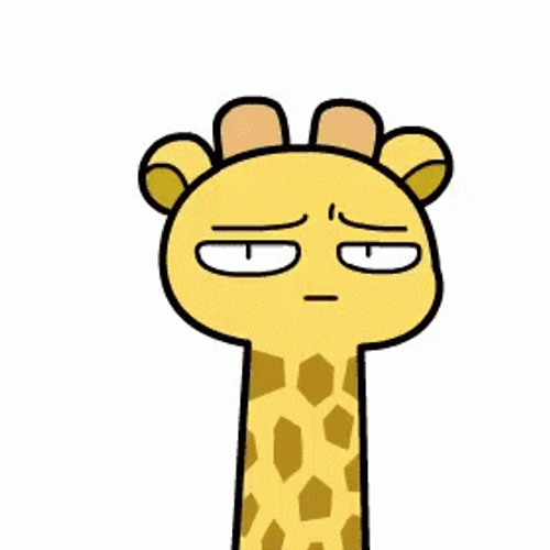 Giraffe Shaking Head No GIF