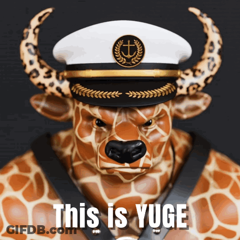 Giraffe Statue In Captain's Hat This Is Yuge GIF
