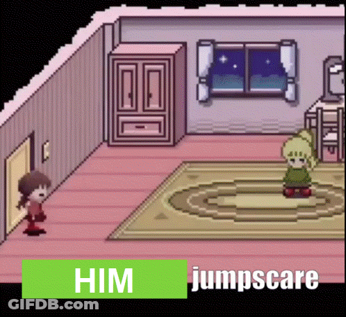 Girl And Boy In Room With Him Jumpscare GIF