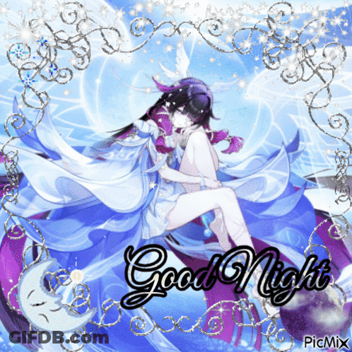 Girl And Boy Saying Good Night GIF