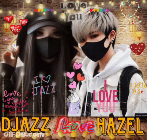 Girl And Boy Wearing Face Masks DJ Jazz Love Hazel GIF