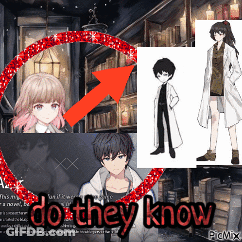 Girl And Boy With Words Do They Know GIF