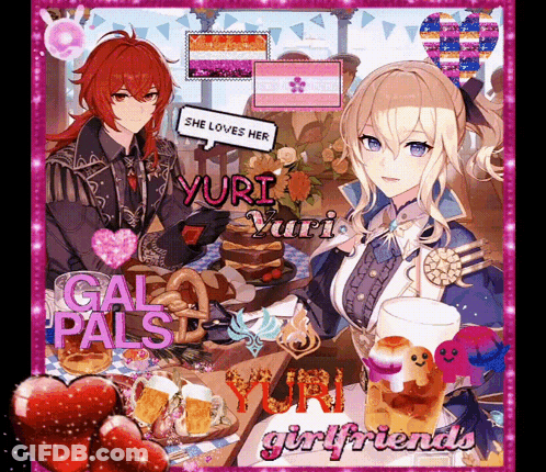 Girl And Boy With Yuri Yuri Girlfriends GIF