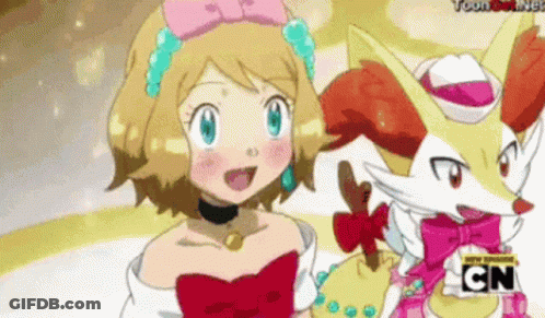 Girl And Fox With CN Logo GIF
