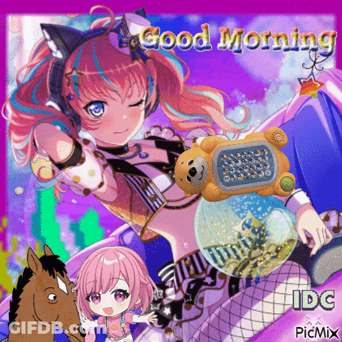 Girl And Horse Good Morning IDC GIF