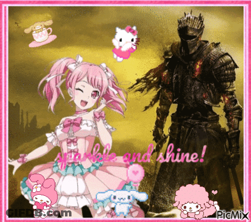 Girl And Knight Sparkle And Shine GIF