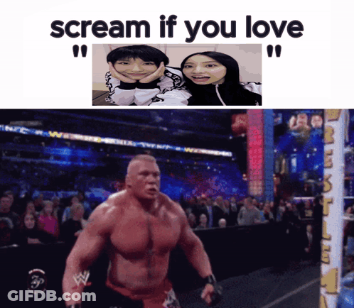 Girl And Man Scream If You Love GIF