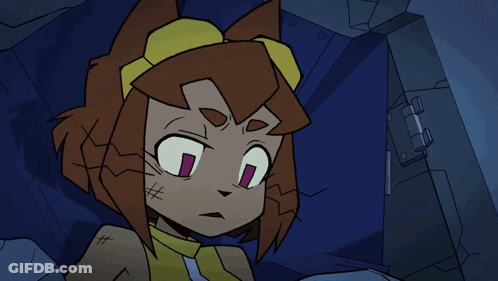Girl And Robot Fighting GIF