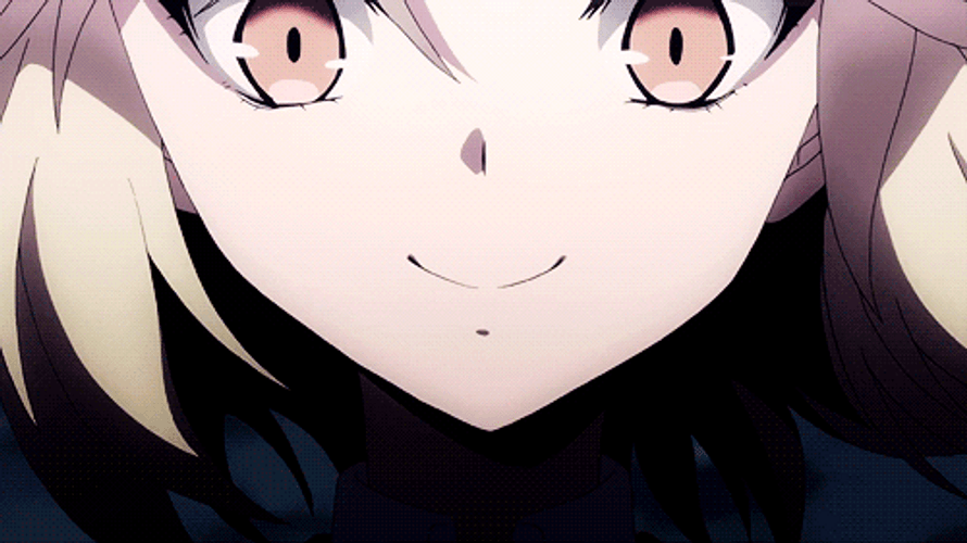 Girl Anime Smiling Crazy Eyes GIF