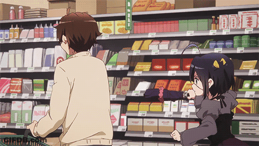 Girl Anime Umbrella Shield GIF