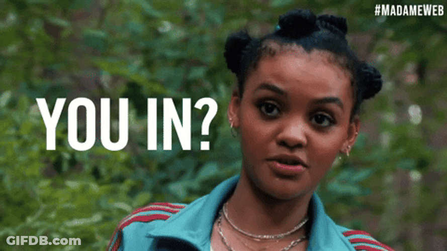 Girl Asking Are You In GIF