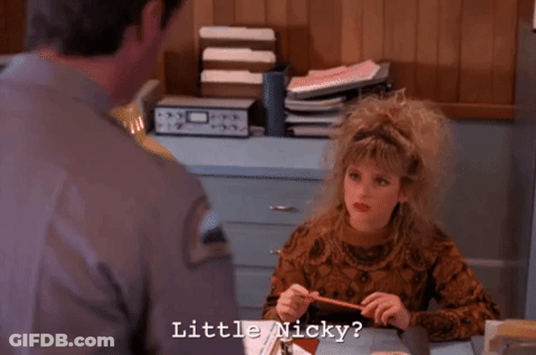 Girl Asking Little Nicky GIF