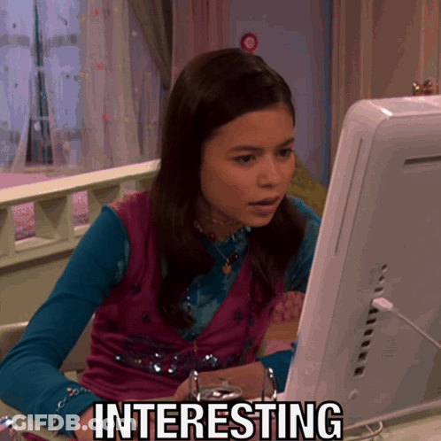 Girl At Computer Interesting GIF
