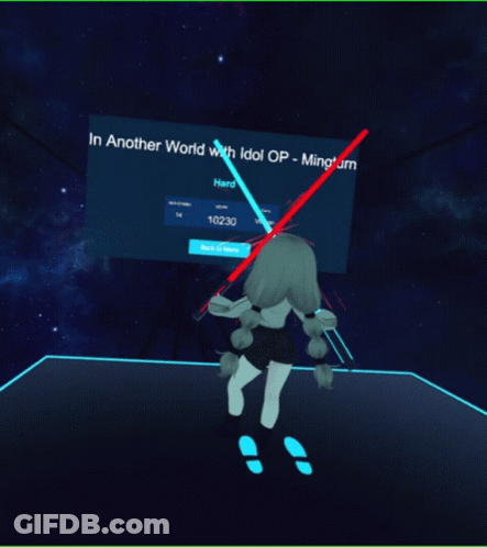 Girl At Screen: In Another World With Idol OP Magturn GIF