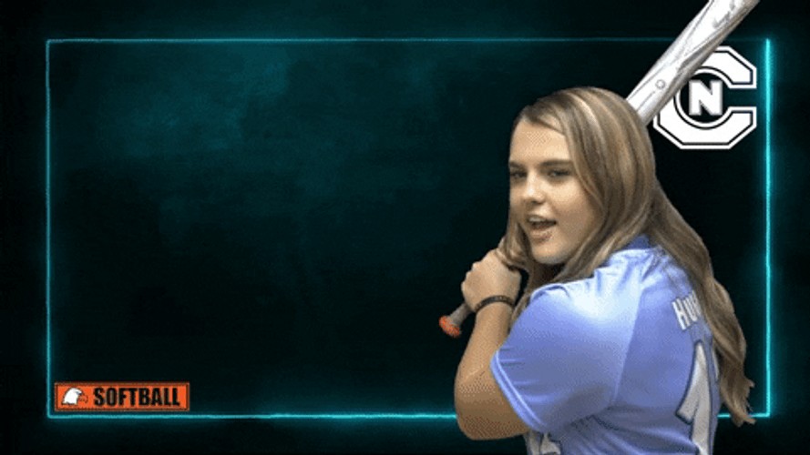 Girl Baseball Swing Home Run GIF