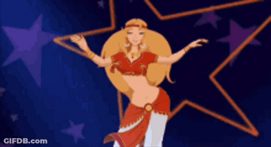 Girl Belly Dance Animation GIF