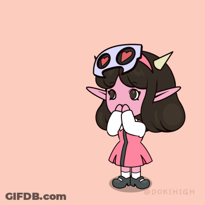 Girl Blowing Kiss With Hearts GIF
