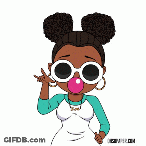 Girl Blowing Pink Bubble Saying Girl Bye GIF