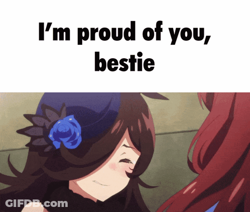 Girl Blue Rose I'm Proud Of You Bestie GIF