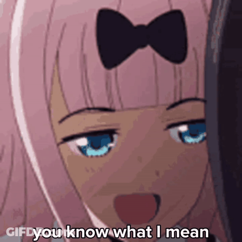 Girl Bow Saying You Know What I Mean GIF