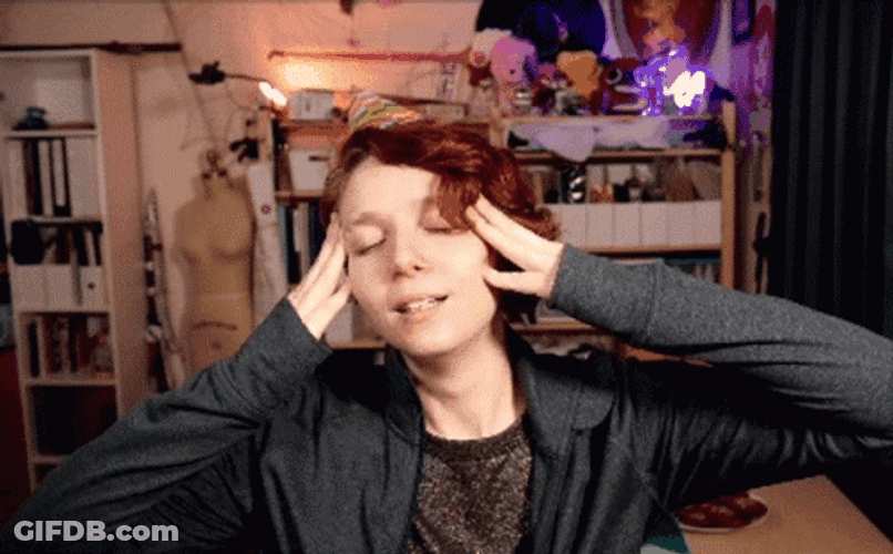 Girl Brain Exploding Feels GIF